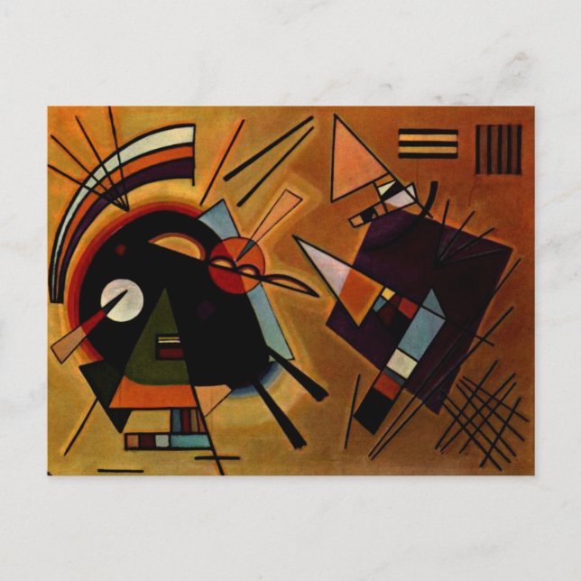 Postal Kandinsky - Negro y Violeta, (Anverso)