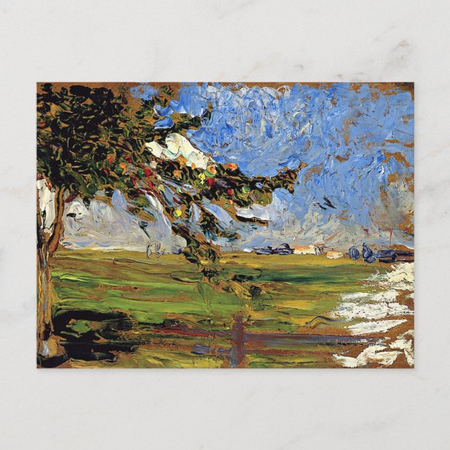 Postal Kandinsky - Paisaje con árbol de Apple (Anverso)