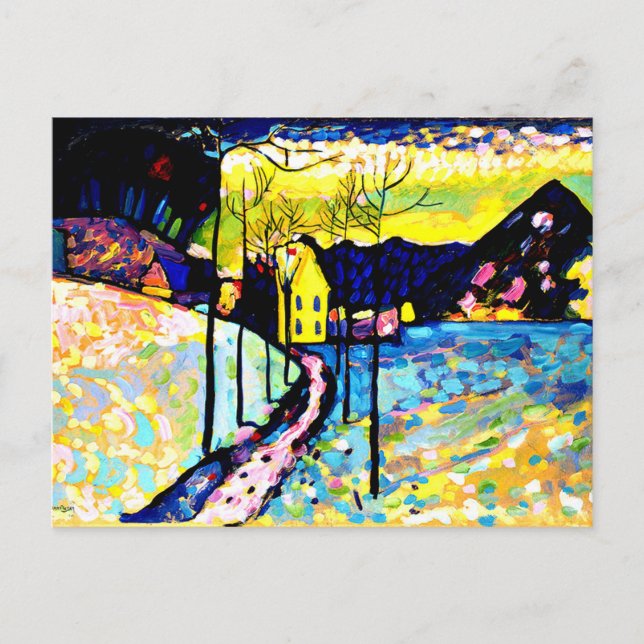 Postal Kandinsky - Paisaje invernal (Anverso)