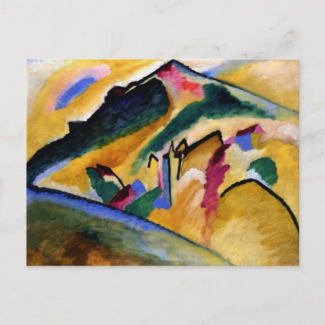 Postal Kandinsky - Paisaje otoñal (Anverso)