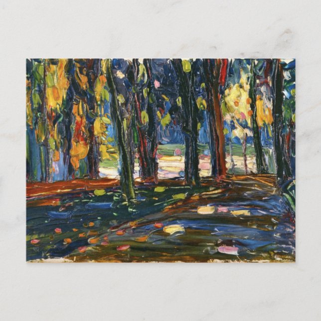 Postal Kandinsky - Parque de St. Cloud, Otoño II (Anverso)