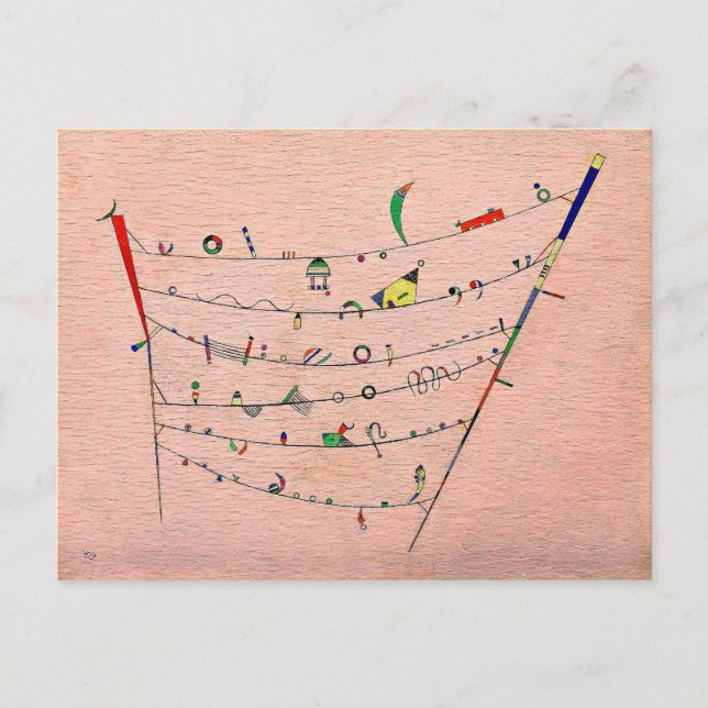 Postal Kandinsky - Pequeños acentos (Anverso)