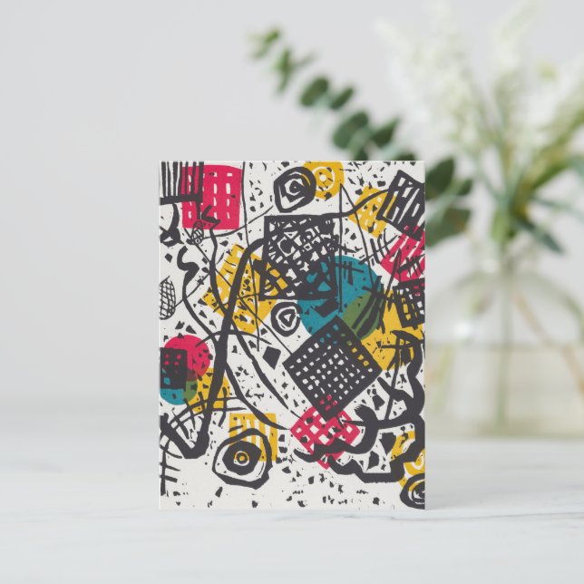 Postal Kandinsky Pequeños Mundos V Resumen Clásico (Anverso de pie)