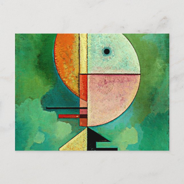 Postal Kandinsky - Pintura abstracta ascendente y popular (Anverso)