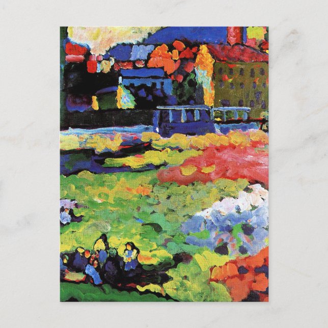 Postal Kandinsky - pintura de Munich-Schwabing (Anverso)