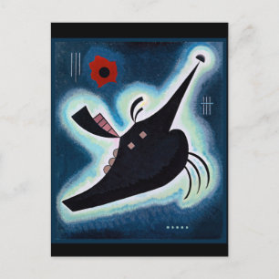 Postal Kandinsky - Plaza negra señalada