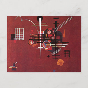 Postal Kandinsky - Rojo aburrido