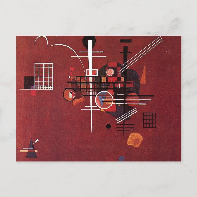 Postal Kandinsky - Rojo Opaco (Anverso)