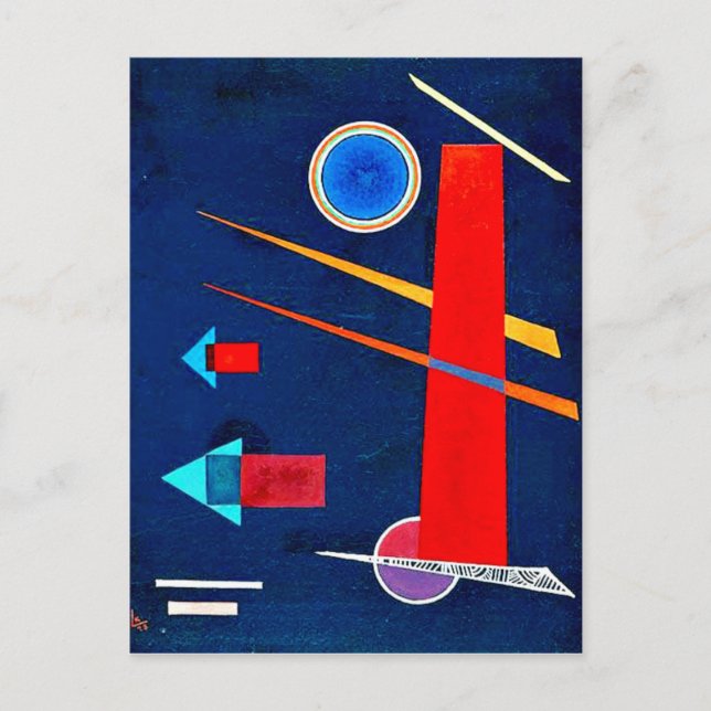 Postal Kandinsky - Rojo poderoso (Anverso)