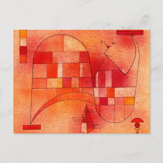 Postal Kandinsky - Rosa amarillo (Anverso)