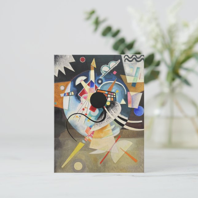 Postal Kandinsky - Un centro (Anverso de pie)