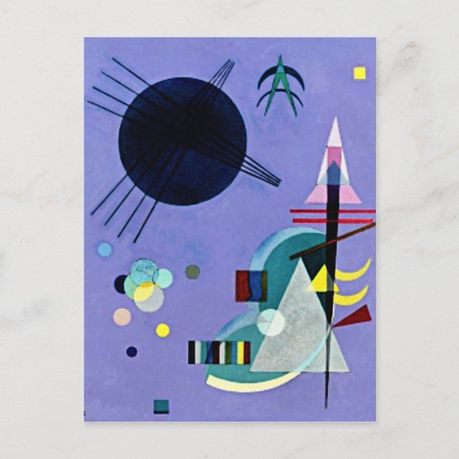 Postal Kandinsky - Verde violeta (Anverso)