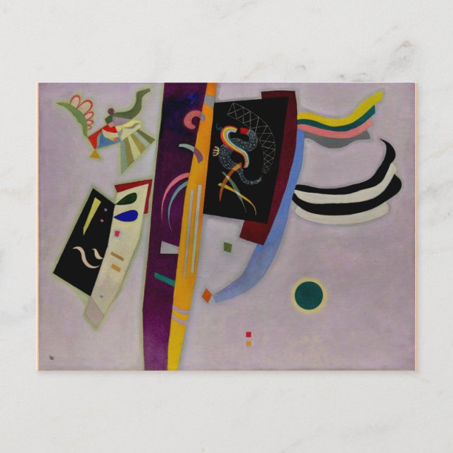 Postal Kandinsky - Violet-Naranja (Anverso)