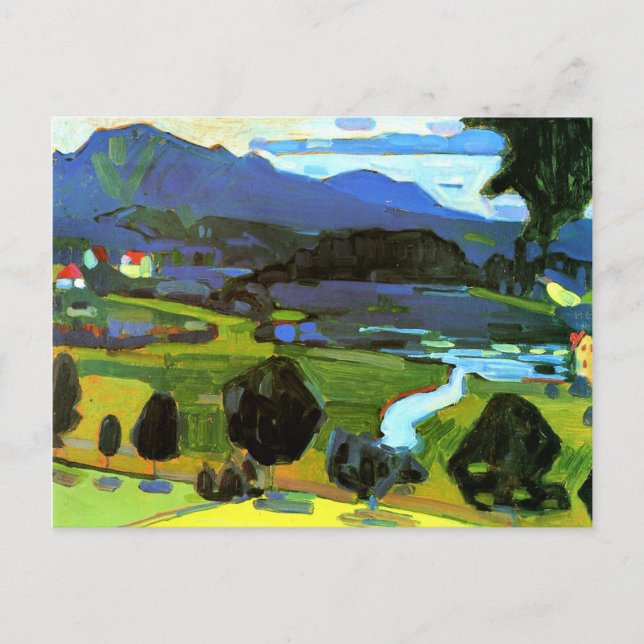 Postal Kandinsky - Vista al Staffelsee (Anverso)