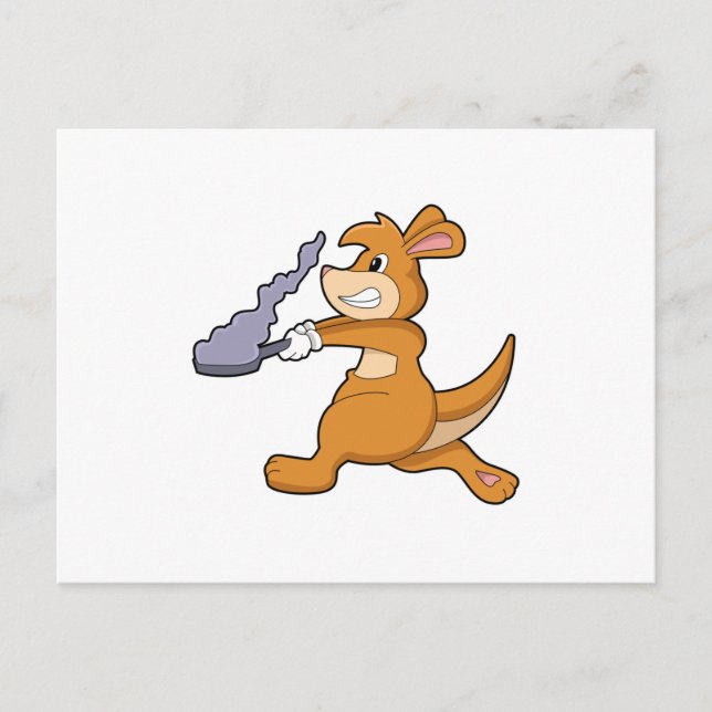 Postal Kangaroo as Cook with Pan (Anverso)