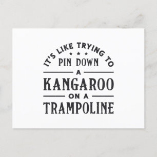Postal Kangaroo En Un Regalo Trampolinizante De Gimnasta 