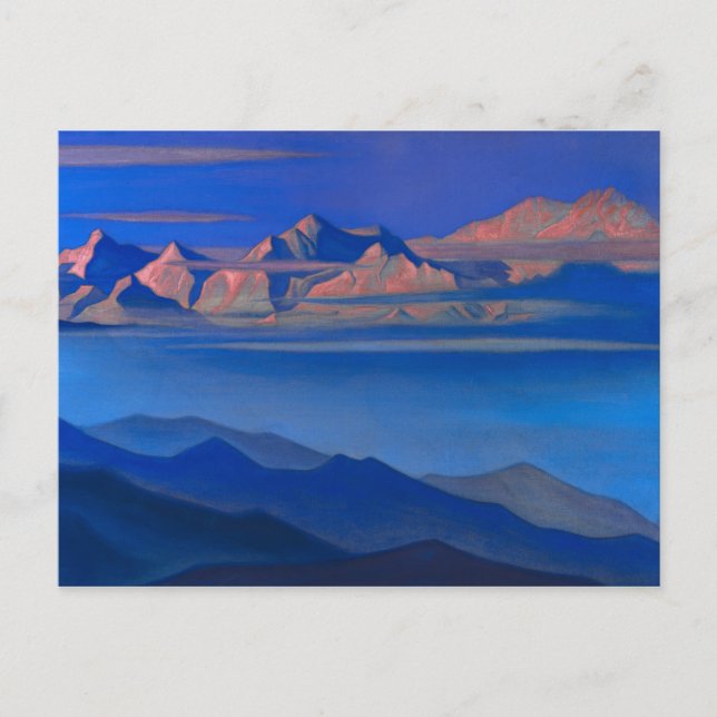 Postal Kangchenjunga, 1944 por Nicholas Roerich (Anverso)