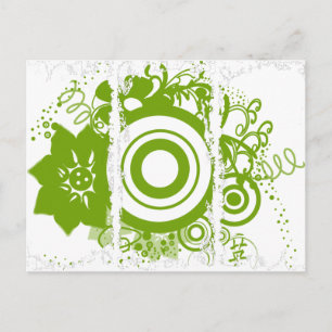 Postal Kanji para el círculo de las flores de valor