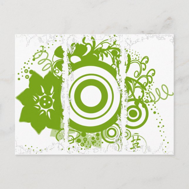 Postal Kanji para el círculo de las flores de valor (Anverso)