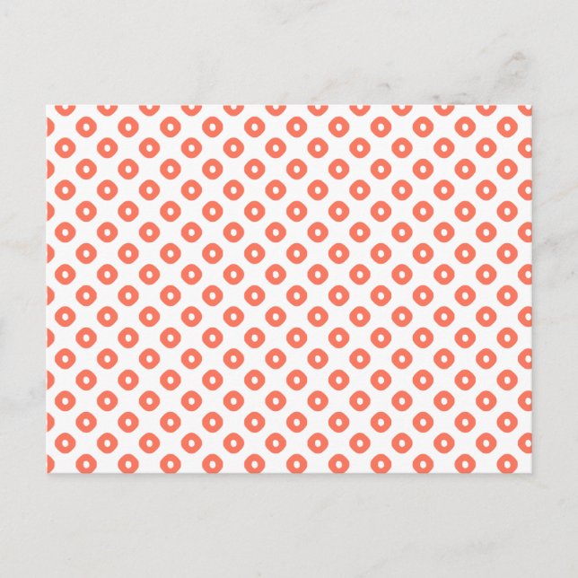 Postal "Kanoko" Fawn Spot Pattern Salmon Pink (Anverso)
