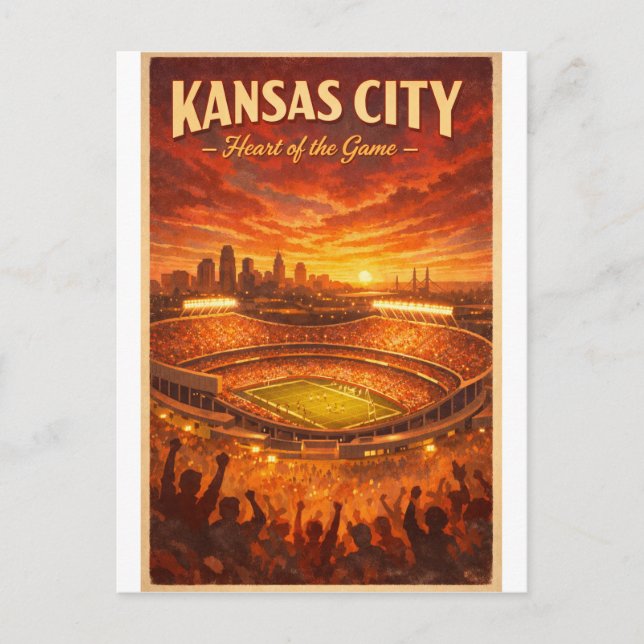 Postal KANSAS CITY – Corazón del Juego (Anverso)