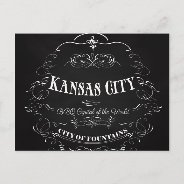 Postal Kansas City Missouri - Capital mundial de la barba (Anverso)