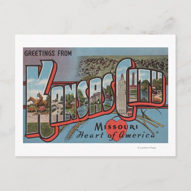 Postal Kansas City, Missouri (Corazón) (Anverso)