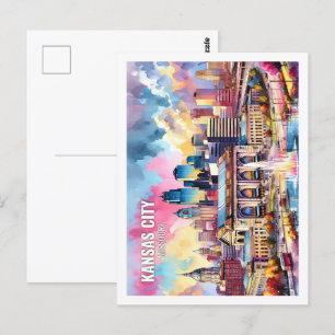 Postal Kansas City Missouri Estados Unidos Famosa Place a