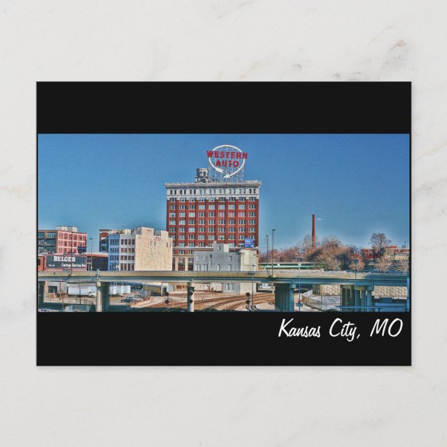 Postal Kansas City, MO Western Auto building (Anverso)