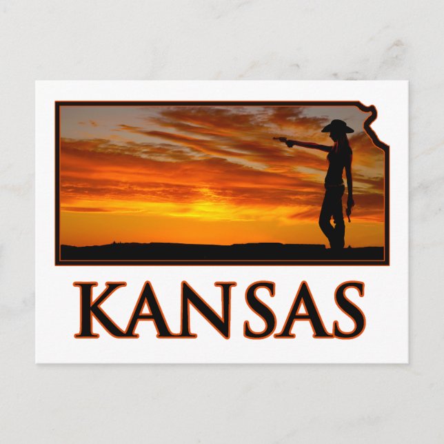 Postal Kansas Cowgirl (Anverso)