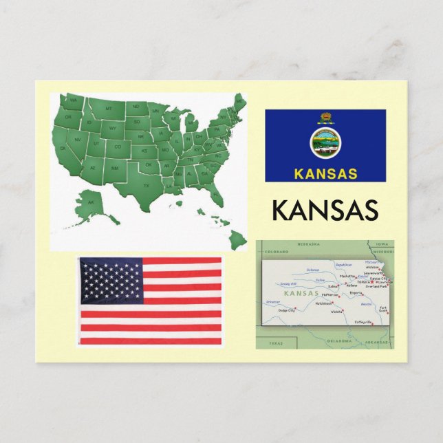 Postal Kansas, EE.UU. (Anverso)