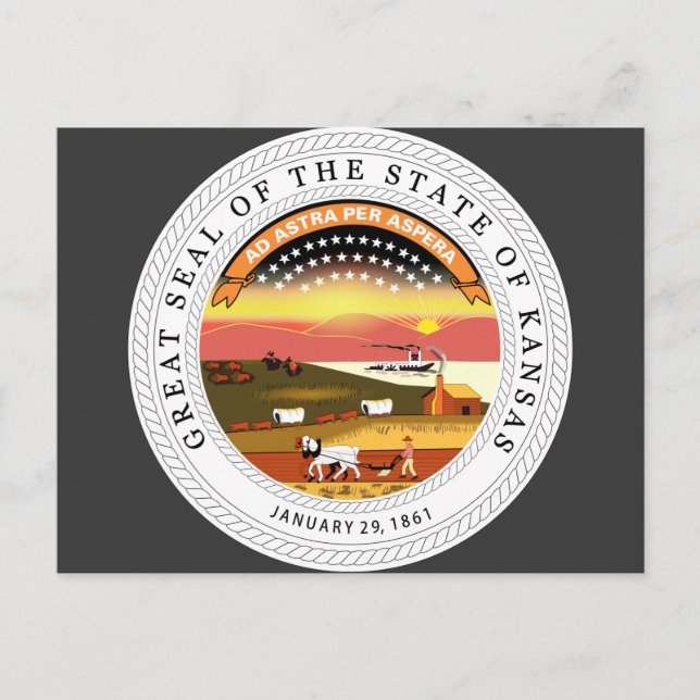 Postal Kansas, EE.UU. (Anverso)