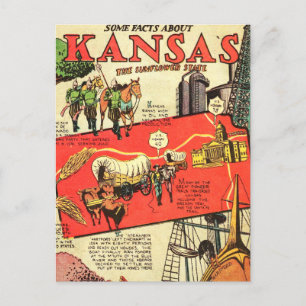 Postal Kansas, el estado del girasol