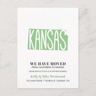 Postal KANSAS Hemos movido la nueva dirección Nueva casa