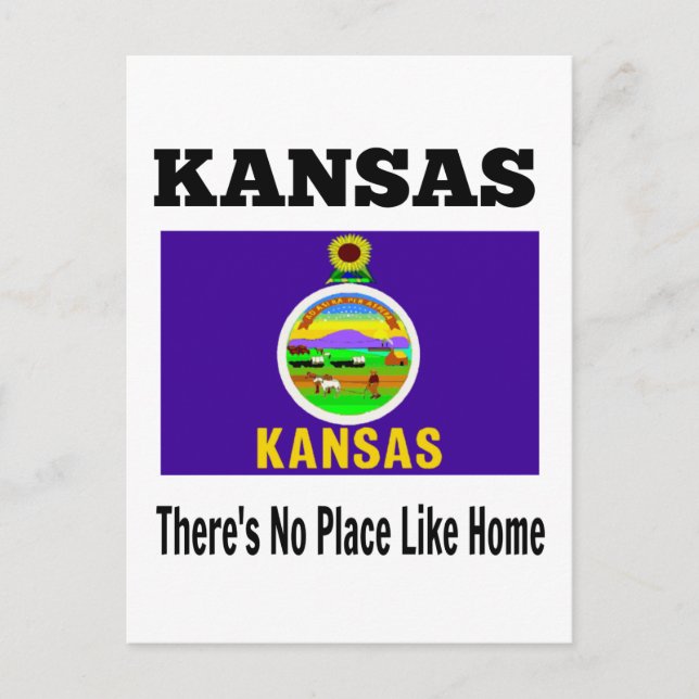 Postal Kansas, no hay lugar como el hogar, (Anverso)