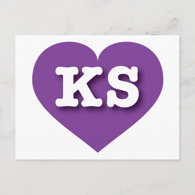 Postal Kansas Purple Heart - Amo el KS (Anverso)