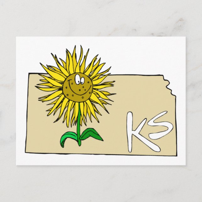 Postal Kansas Sunflower (Anverso)