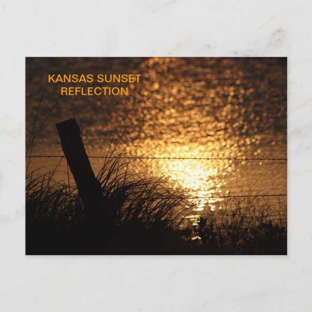 postal KANSAS SUNSET REFLECTION (Anverso)