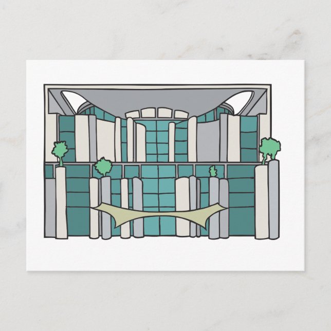 Postal Kanzleramt en Berlín (Anverso)