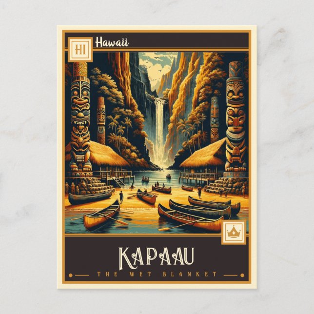 Postal Kapaau, Hawaii | Vintage (Anverso)