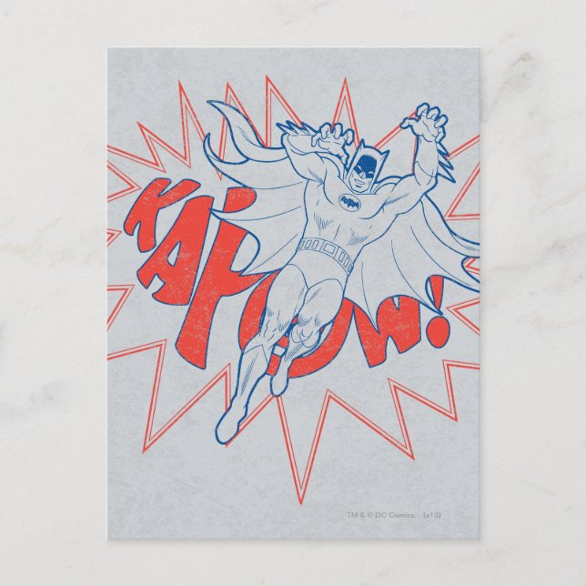 Postal ¡KAPOW! Gráfico de Batman (Anverso)