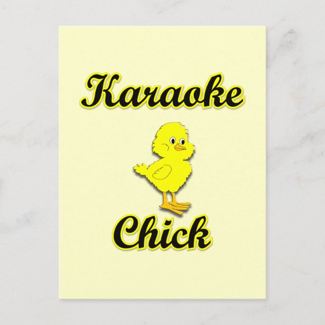 Postal Karaoke Chick (Anverso)