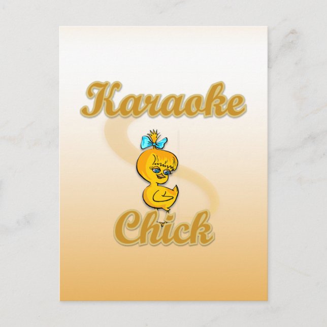 Postal Karaoke Chick (Anverso)