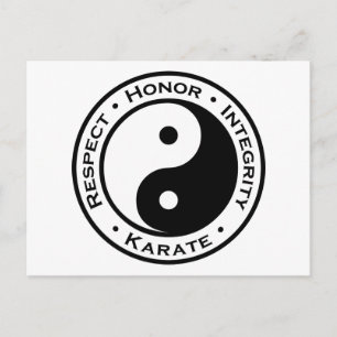 Postal Karate de respeto a la integridad de la honra