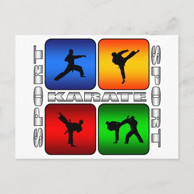 Postal Karate espectacular (Anverso)