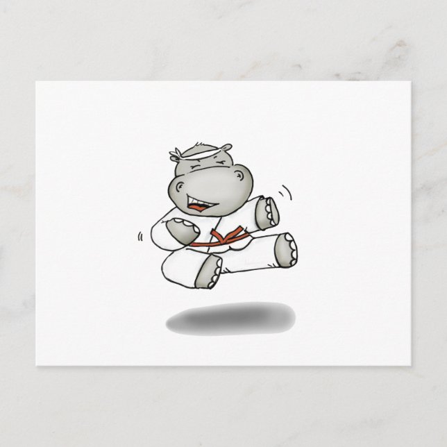 Postal Karate Hippo (Anverso)