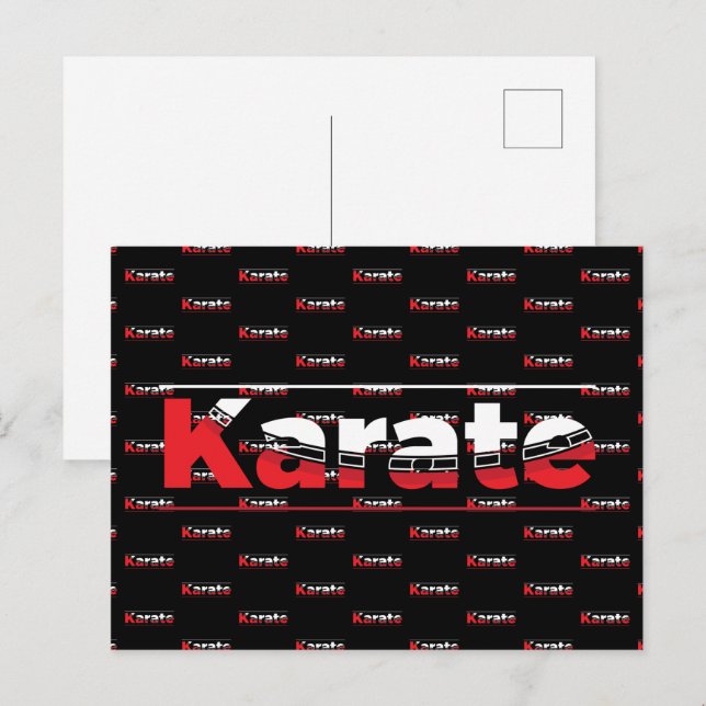 Postal Karate Martial Arts Red (Anverso / Reverso)