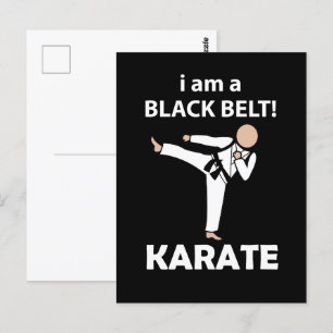 Postal Karate soy un cinturón negro de karate