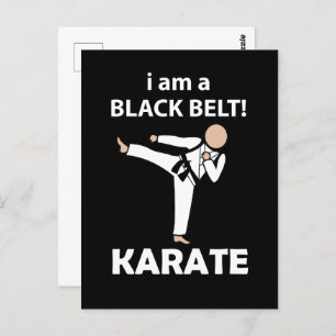 Postal Karate, soy un Karate del Cinturón Negro
