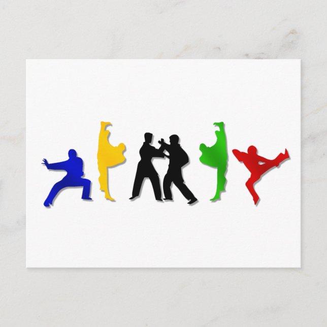 Postal Karate Taekwando MMA Atleta de artes marciales (Anverso)